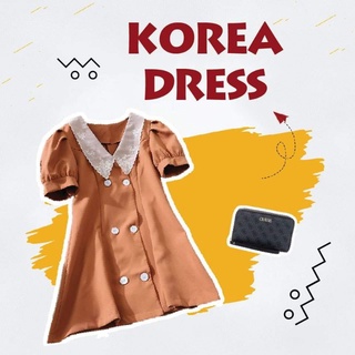 🤩ส่งฟรี🤩🌈 Korea Dress เดรสเกาหลี น่ารักสดใส