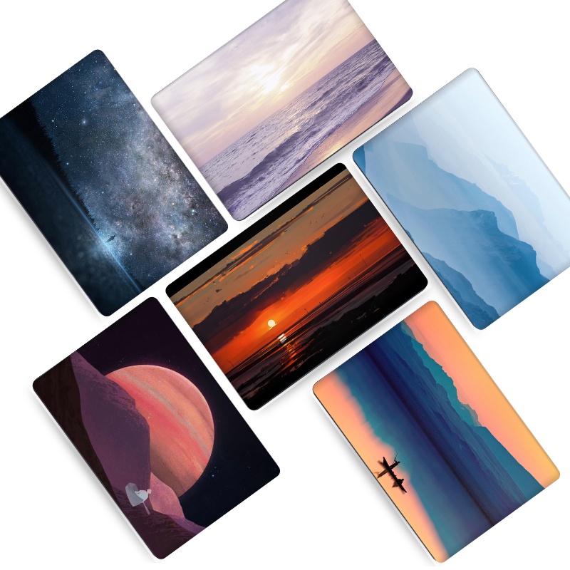 2pcs Universal ทิวทัศน์สติกเกอร์แล็ปท็อป Decal Self-กาวไวนิล 12 13 14 15.6 นิ้วโน้ตบุ๊ค HP 17-ck 14-