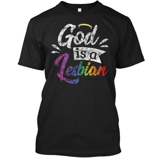 [S-5XL] เสื้อยืด พิมพ์ลาย LGBT Gay Pride Lesbian God is a Lesbian(3) สไตล์คลาสสิก สําหรับผู้ชาย