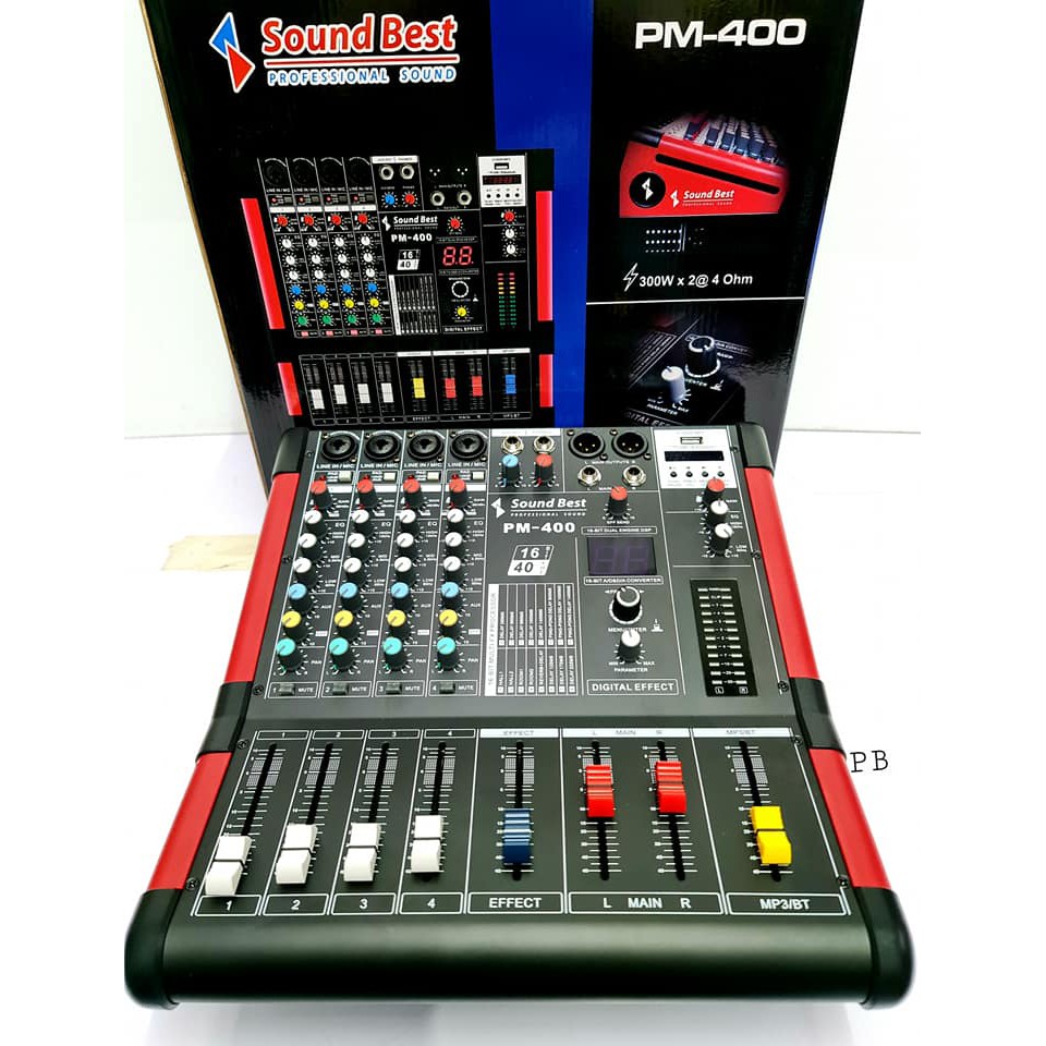 ฟรีค่าส่ง SOUNDBEST PM-400 POWER MIXER มิกซ์ มิกเซอร์ เพาเวอร์มิกซ์ PM 400