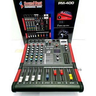 ส่งฟรี มิกเซอร์ดิจิตอล SOUND BEST รุ่น : PM - 400 POWER MIXER เครื่องเสียง เครื่องปรับแต่งเสียง สเตอริโอมิกเซอร์