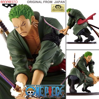 Figure งานแท้ Original แมวทอง Banpresto One Piece วันพีซ เต็มพิกัดสลัดจอมลุย วันพีช Roronoa Zoro โรโรโนอา โซโร