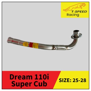 คอท่อ Honda Dream 110i SuperCub 🔩 Stainless steel แท้ เกรด 304 หนา: 1.2 มิลลิเมตร  Size 22-25 m.m. ราคา 250 บาท Size 25 m.m. ราคา 250 บาท Size 25-28 m.m. ราคา 350 บาท Size 25-28 m.m.+สปริง ราคา 350 บาท Size 28 m.m. ราคา 300 บาท