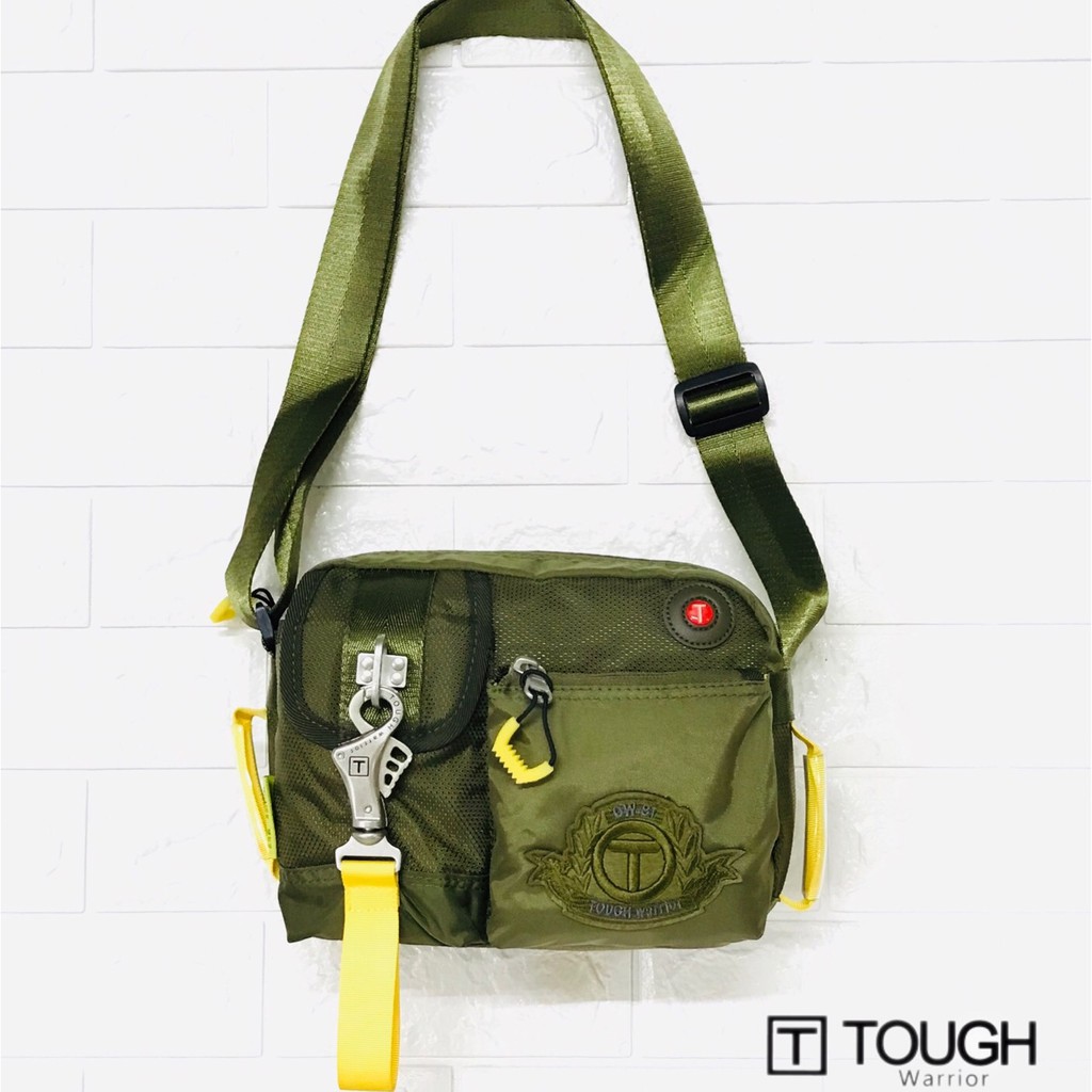 Tough Warrior (S) Size Fashion Men Sling Bag Shoulder Messenger Bag With Metal Lock ราคา ถูกที่สุด ดีลบีเคเค
