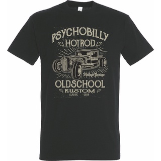 คอตต้อนคอกลมขายดี เสื้อยืดลําลอง แขนสั้น พิมพ์ลาย psychobilly hot rod v8 power skater punk rockabilly horror- EFpkcf00AO