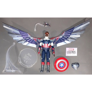 ของเล่นมาเวล ฟิกเกอร์ ตัวบัฟประกอบครบ Disney+ Marvel Legends Captain America Flight Gear BAF SET