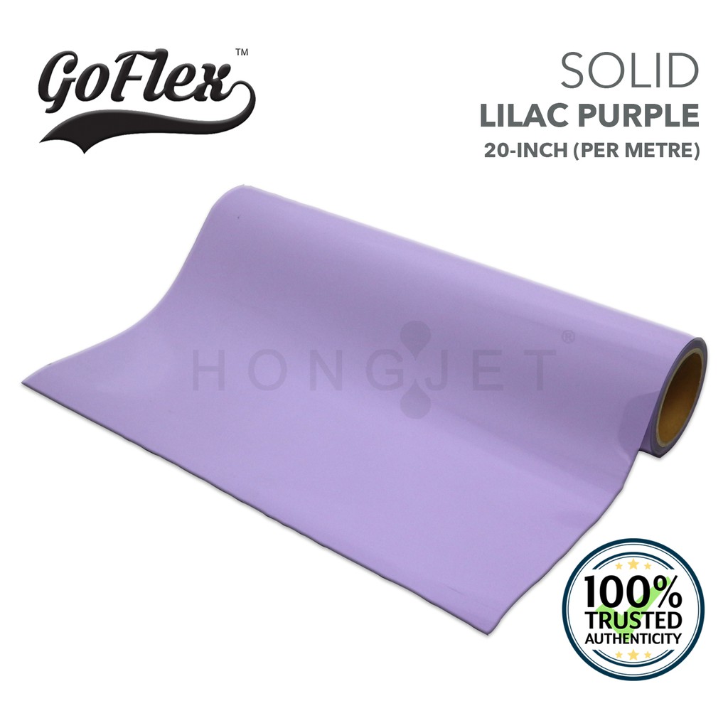 Goflex Heat Transfer PU Vinyl (20 นิ้ว / 50 ซม.) - Lilac Purple/ Pastel Purple - 1 เมตร - สําหรับการ