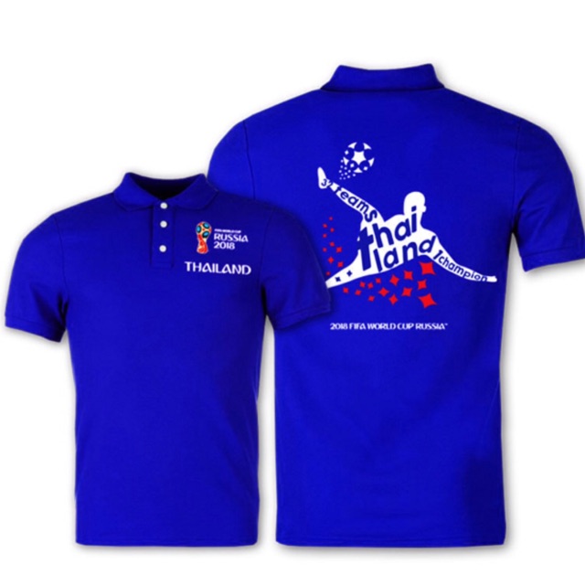 เสื้อ POLO ทีมชาติไทย เสื้อฟุตบอลลิขสิทธิ์ฟุตบอลโลก FIFA World Cup Russia 2018