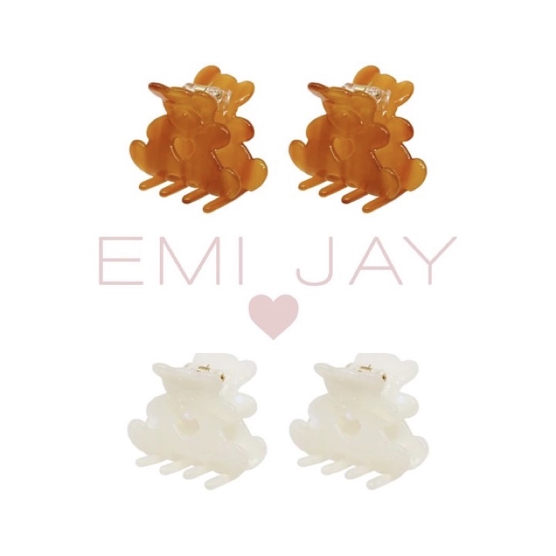 🧸พร้อมส่ง🧸 EMI JAY TEDDY BEAR CLIP SET