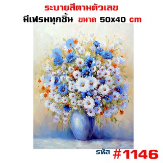 1146 💥 ขึงเฟรมไม้ 💥 พร้อมส่ง DIY Paint Number รูปวาด ของขวัญ ภาพวาดระบายสี ภาพวาดสีน้ำมัน ภาพระบายสีตามตัวเลข ตกแต่งผนัง