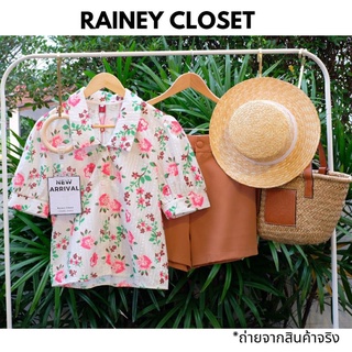 Rainey Closet - เสื้อฉลุพิมพ์ลายดอกไม้ ผ้าฉลุลูกไม้ญี่ปุ่น เสื้อฉลุลูกไม้ เสื้อฉลุลูกไม้ลายดอก เสื้อผ้าสาวอวบ