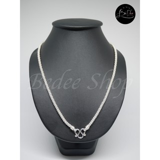 สร้อยคอเงินแท้ลายดอกโปร่งใหญ่ รหัส BD-NL-03702