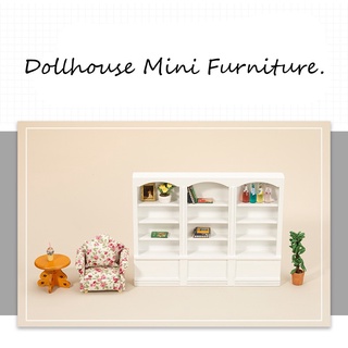 [Dollhouse  Mini Furniture] ตู้โชว์จิ๋ว  ชั้นวางหนังสือจิ๋ว  สําหรับบ้านตุ๊กตา  #ของจิ๋ว #miniature