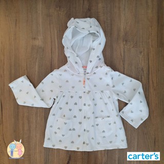 แจ็กเกต ฮูดดี้หูหมีขาว ลายหัวใจ แบรนด์ Carters ของใหม่