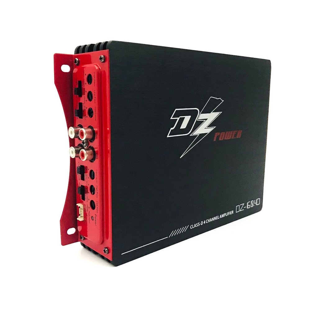 เพาเวอร์แอมป์ติดรถยนต์แรงๆดีๆ DZ POWER รุ่น DZ-160.4D แอมป์ 4ชาแนล CLASS D 1200w. สีดำ-แดง