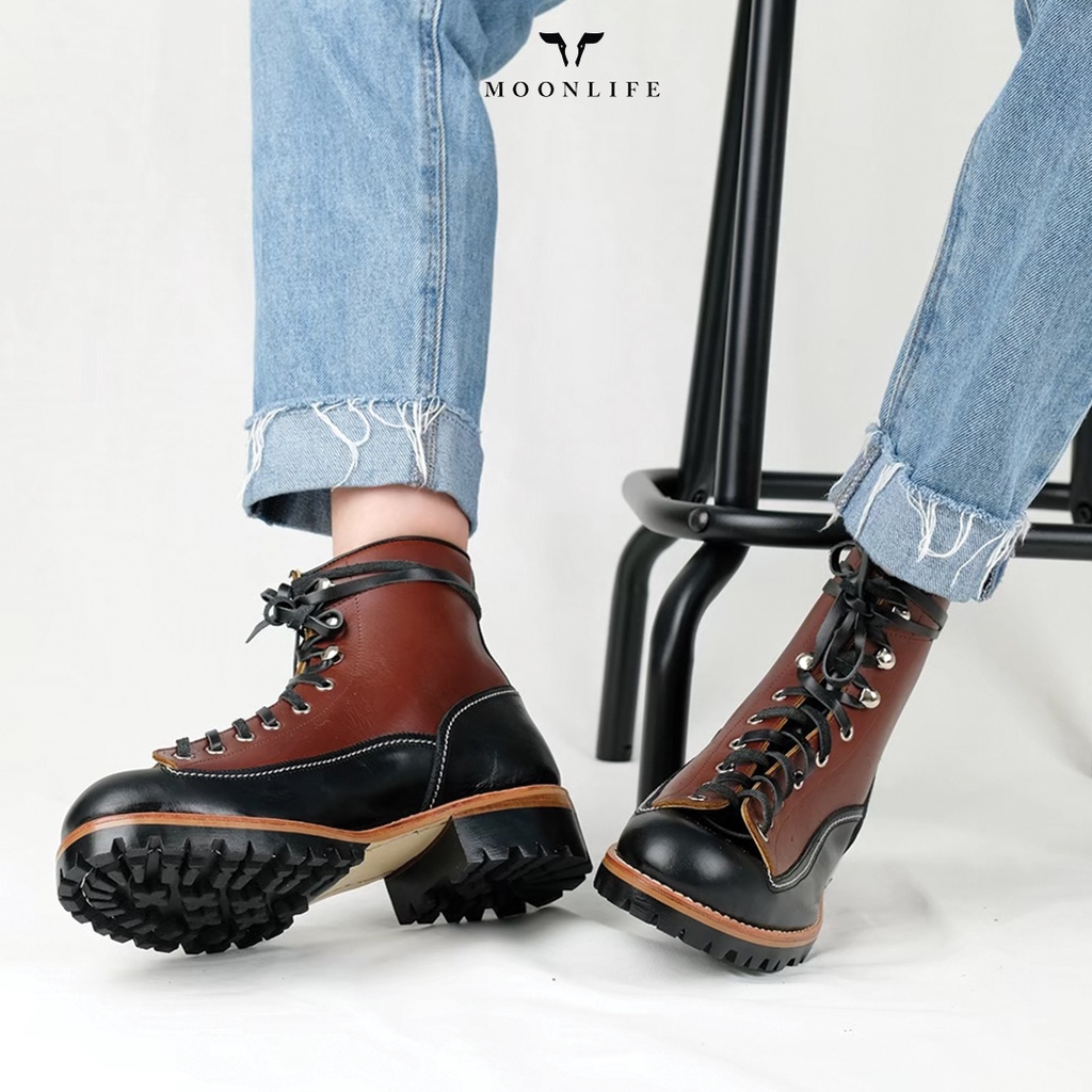 Moonlife 911 - รองเท้าหนังแท้ บู๊ทหนัง