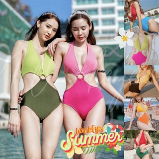 (พร้อมส่งจากไทย) 33 TwoTone Bikini Summer ชุดว่ายน้ำวันพีชสีทูโทน สดใส รับซัมเมอร์ฮอตๆ อวดเอวเอสให้ทะเลลุกเป็นไฟ