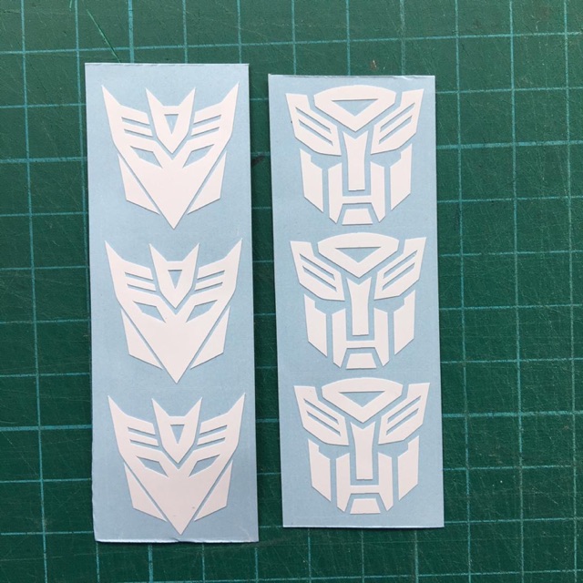 สติ๊กเกอร์โลโก้ TRANSFORMERS Autobots และ Decepticons 1 นิ้ว