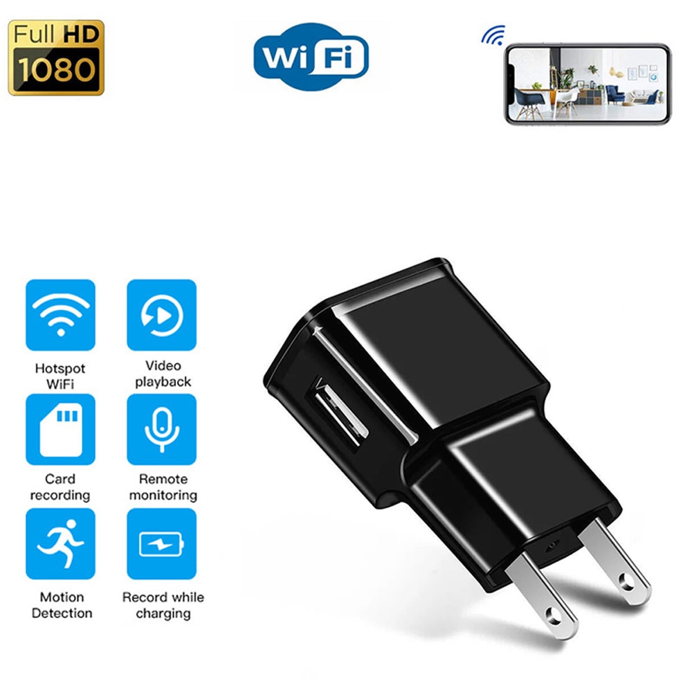 กล้องเฝ้าระวังไร้สาย 1080p มินิ ปลั๊ก USB บันทึกวิดีโอแบบพกพา