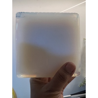 lab made milky white 900 gram glass rough