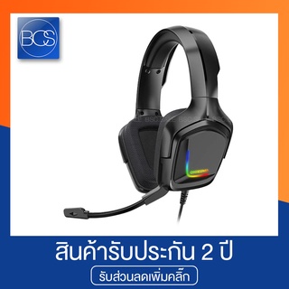 Onikuma K20 RGB Gaming Headset หูฟังเกมมิ่ง สำหรับสมาร์ทโฟน และคอมพิวเตอร์ - (Black)