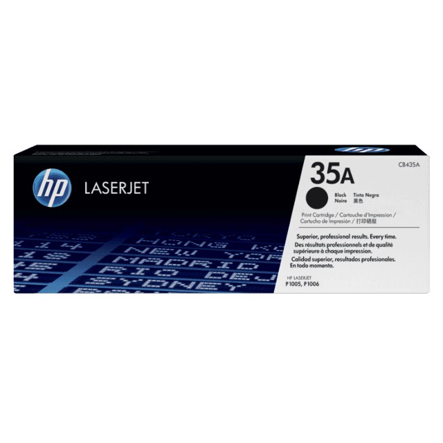 หมึกแท้ HP CB435A สีดำ LaserJet P1005 / HP LaserJet P1006 / LaserJet P1005 พิมพ์: ประมาณ 1,500 แผ่น
