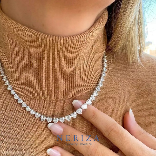 Neriza Jewelry /ชุดเครื่องประดับเพชรสังเคราะห์ประกายไฟเทียบเท่าเพชรแท้ จัดส่งพร้อมกล่อง NSW063