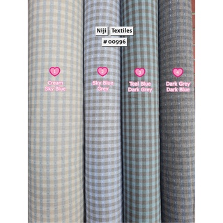 ผ้าทอญี่ปุ่น ผ้าเมตร ผ้ายานดาย ลายสก๊อต+จุด Japanese Yarn Dye Cotton 100% Scott+Dotted Print
