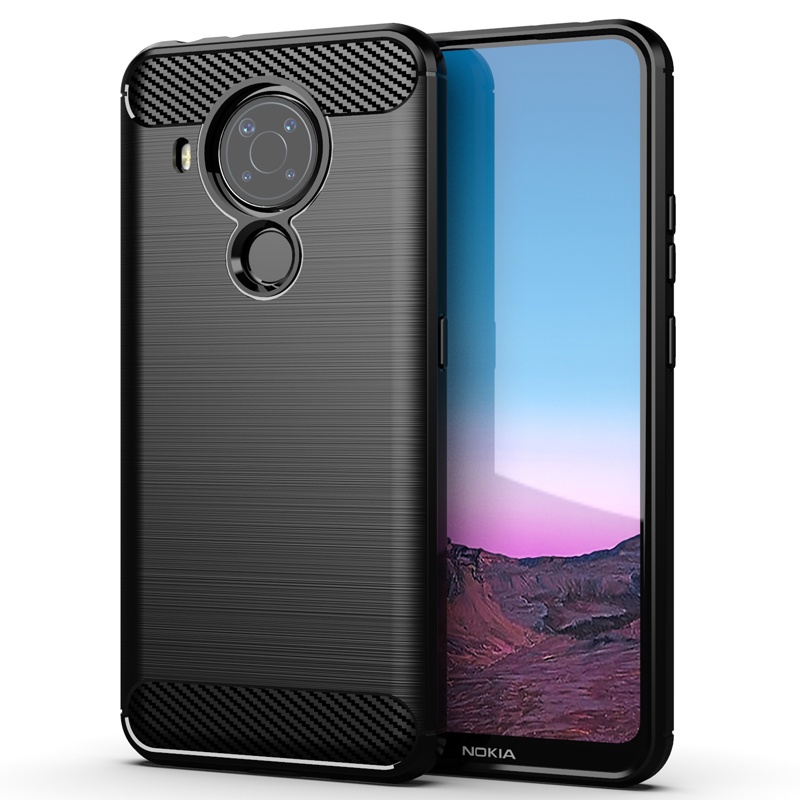 Nokia คาร์บอนไฟเบอร์สําหรับ NOKIA 5.4 1.4 3.4 5.3 G10 G20 X10 X20 ซิลิโคนนุ่มเคสโทรศัพท์ Anti-fall ฝาครอบมือถือ