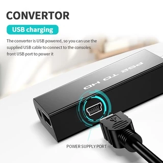 อะแดปเตอร์ ps2 to hd ตัวแปลงPS2 To HD Converter ต่อเครื่องเล่น PS2 ออกทีวี HD 3.5mm ภาพชัด สำหรับ Audio/Monitor/Projecto