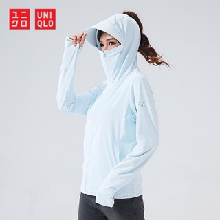 Cod Uniqlo เสื้อแจ็กเก็ตกันลม ระบายอากาศ ป้องกันรังสีอัลตราไวโอเลต สําหรับผู้หญิง เดินป่า เล่นกีฬากลางแจ้ง