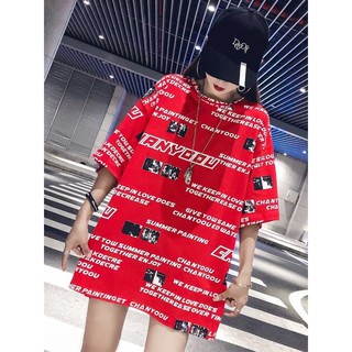 เสื้อยืด Oversize โอเวอร์ปริ้นพิมพ์ลายทั้งตัว