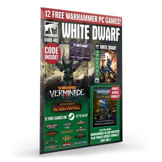 (B) White Dwarf 462: includes a code (valid until August 31st, 2021) which will unlock 12 Warhammer games for free