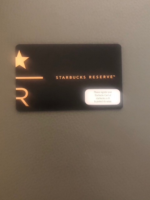 Starbucks card  reserve ไม่ขูดพิน ไม่มีเงินในบัตร