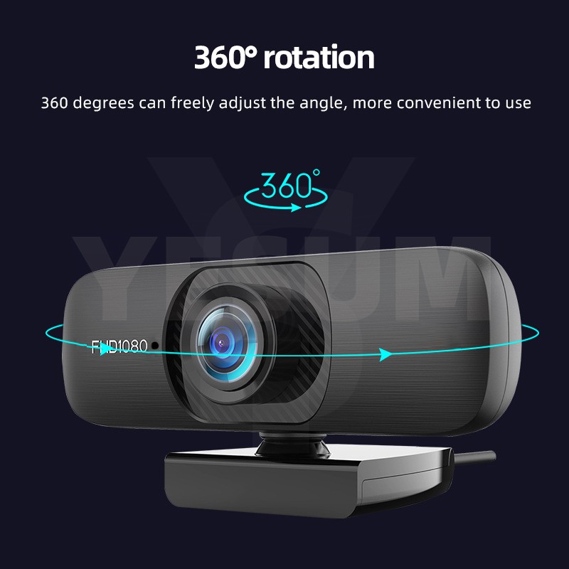 【24H SHIPS】Online class 4K FHD 1080P Webcam for pc 360° rotation pc camera built-in microphone for Computer PC Laptop Ta #8