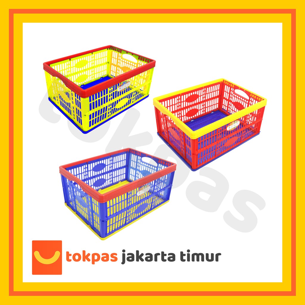 Perie Green Leaf 2288 ตะกร้าพลาสติกพับ