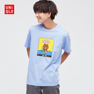 [S-5XL] Uniqlo เสื้อยืดแขนสั้น พิมพ์ลาย LINE FRIENDS สําหรับผู้ชาย ผู้หญิง (UT)