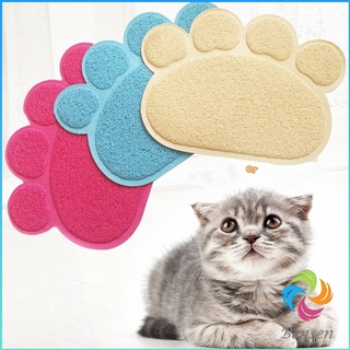 Bensen [A206] แผ่นดักทรายแมว พรมอุ้งเท้าแมวลับเล็บแมว Cat litter pad - Cat litter Mat