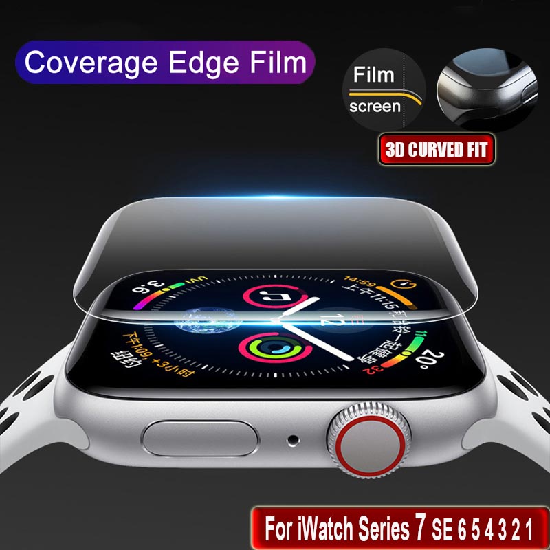 ฟิล์มกันรอยนิ่มยืดหยุ่นเต็มจอโค้ง สำหรับ Apple Watch Series 11 10 Ultra 2 9 8 7 6 5 SE 4 3 กระจกกันรอยกันรอยขีดข่วน iWatch 49 46 45 44 42 41 40 38mm