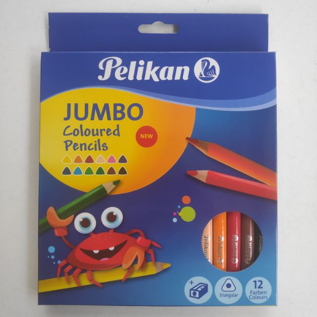 Pelikan ปากกาสีจัมโบ้ ยาว 12 สี