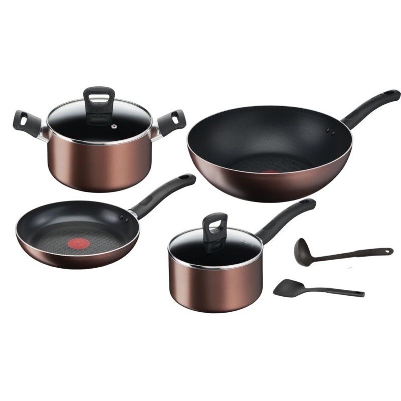 Tefal Cooking Set เซ็ตเครื่องครัว8ชิ้น Day By Day ก้นอินดักชั่น รุ่น G143S895