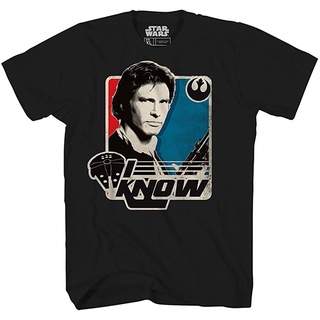 เสื้อยืด พิมพ์ลายกราฟฟิค Star WARS Han Solo I Know Princess Leia Valentines Day สําหรับผู้ชาย