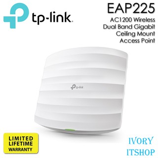 TP-Link EAP225 v.3 Access Point สำหรับองค์กร (AC1350 Wireless Dual Band Gigabit Ceiling Mount Access Point)