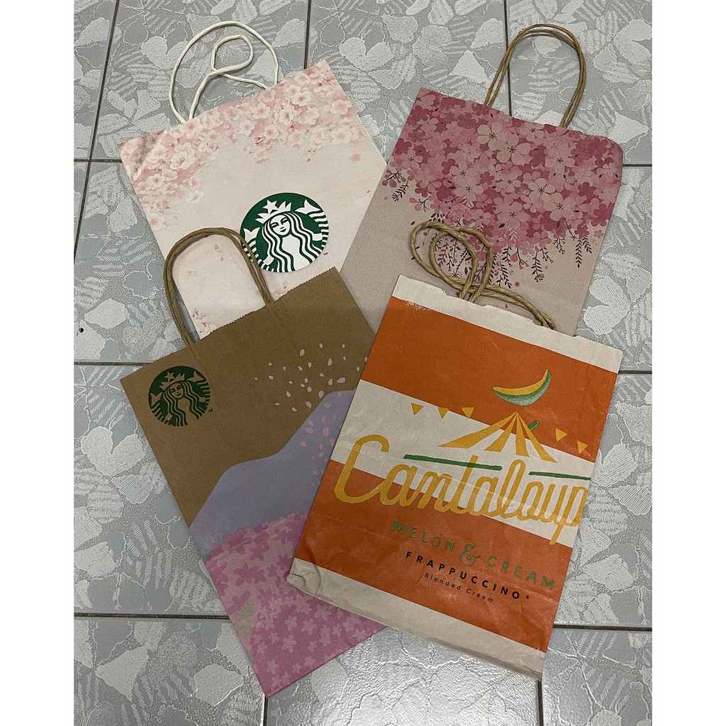 สินค้าพร้อมส่ง!!! ถุงกระดาษ Starbucks / TWG / Godiva / Mei Jiang / Bee Cheng Hiang / Calbee(Japan) / True