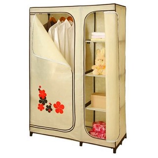 ตู้เสื้อผ้า ตู้เก็บของเอนกประสงค์ ตู้ 5 ช่อง cabinet สูง 160 cm. (Yellow/Cream)