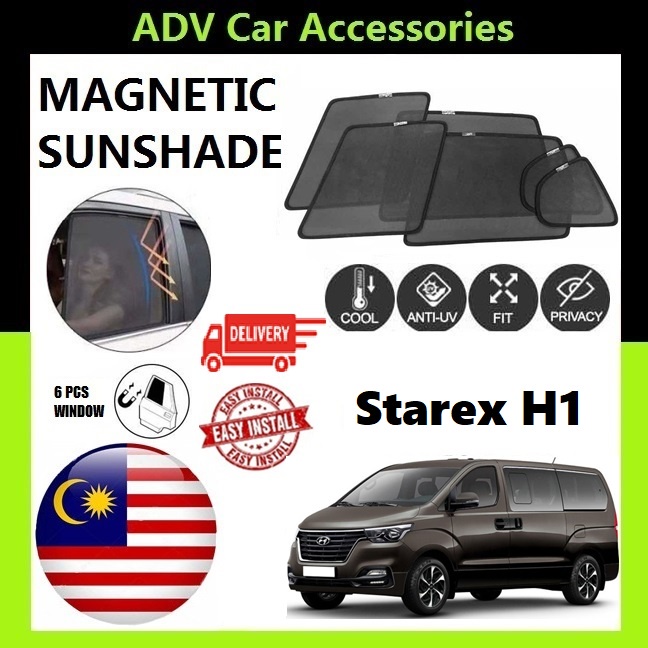 ม่านบังแดดแม่เหล็ก Hyundai Starex H1 ADV [6 ชิ้น]