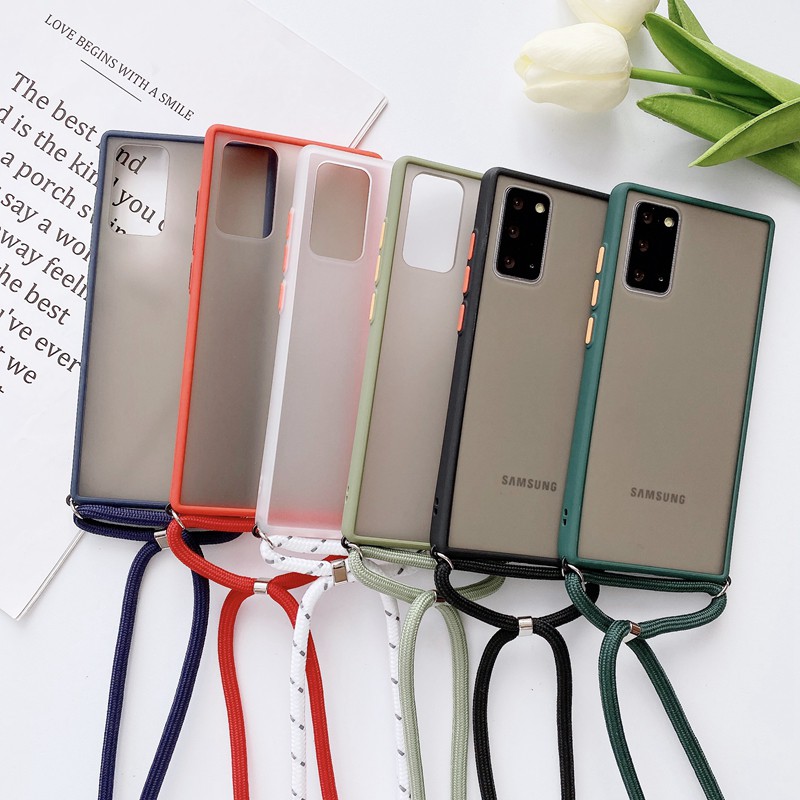 HP Samsung S20 / S20 Fe / S20 Plus / S20 Ultra Softcase สายคล้องโทรศัพท์สายคล้องคอ Dove