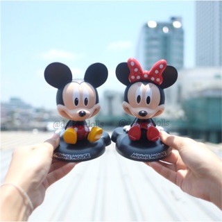 โมเดล Mickey มิกกี้ &amp; Minnie มินนี่ ท่านั่ง ส่ายหัว 4นิ้ว