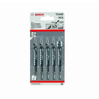 Bosch ใบเลื่อยฉลุจิ๊กซอว์ รุ่น T244D (1 แผง บรรจุ 5 ใบ)