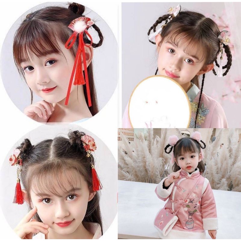 กิ๊บเด็ก กิ๊บตรุษจีน กิ๊บสีแดงกิ๊บตรุษจีนผู้ใหญ่ ติดผมตรุษจีน สําหรับเด็ก มัดผมตรุษจีน ตุ้มหูตรุษจีน โบว์แดงตรุษจีน
